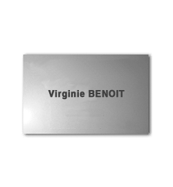 Plaque Alu anodisé naturel<br>25x15 cm - 1 ligne de Texte1