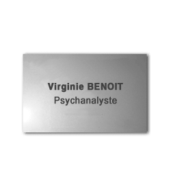 Plaque Alu anodisé naturel<br>25x15 cm - 2 lignes de Texte2