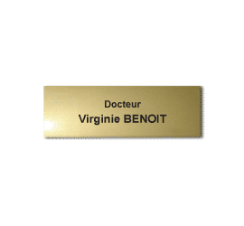 Plaque plexi CLASSIQUE 20x5<br>1 à 3 lignes ou ''Mon fichier''38