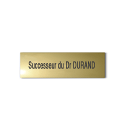 Plaque Laiton 20x5 ou 100 cm²<br>1 ligne de Texte1