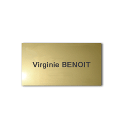 Plaque Laiton 20x10 ou 200 cm²<br>1 ligne de Texte1