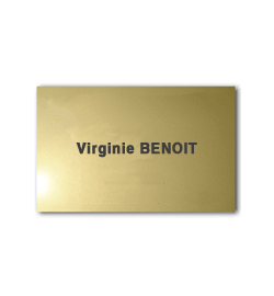 Plaque Laiton 25x15 ou 375 cm²<br>1 ligne de Texte1