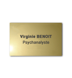 Plaque Laiton 25x15 ou 375 cm²<br>2 lignes de Texte2