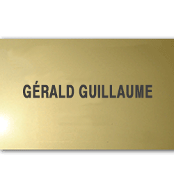 Plaque Laiton 50x30 ou 1500 cm²<br>1 ligne de Texte1