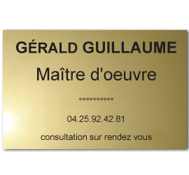 Plaque plexi CLASSIQUE 50x30<br>1 à 7 lignes ou ''Mon fichier''7