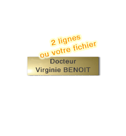 Plaque Laiton 15x4 ou 60 cm²<br>2 lignes ou ''Mon fichier''40