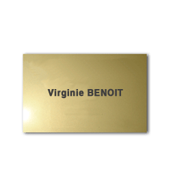 Plaque Laiton 25x15 ou 375 cm²<br>1 ligne de texte1