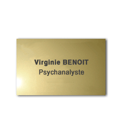 Plaque Laiton 25x15 ou 375 cm²<br>2 lignes de texte2